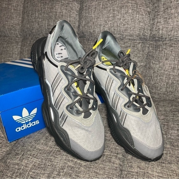 Adidas Ozweego Triple Grey Sneakers Men’s 9 Neon Solar Yellow Accent Chunky Dad main image 9